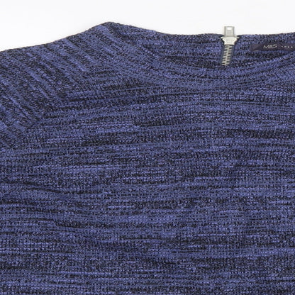 Marks & Spencer Womens Blue Round Neck  Polyester Pullover Jumper Size 14