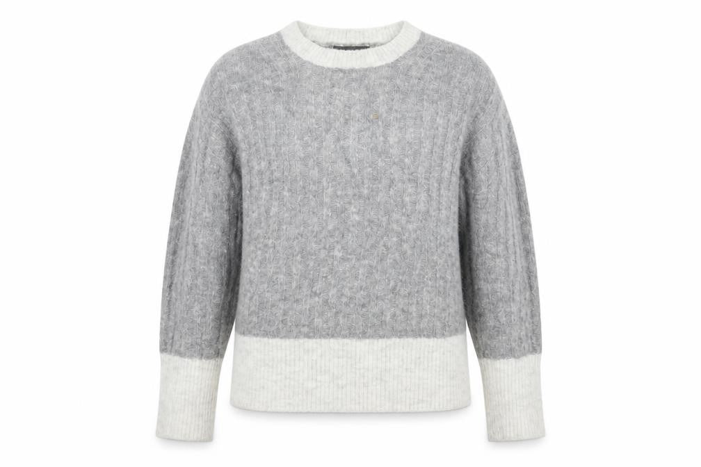 Primark Womens Grey Round Neck  Acrylic Pullover Jumper Size M