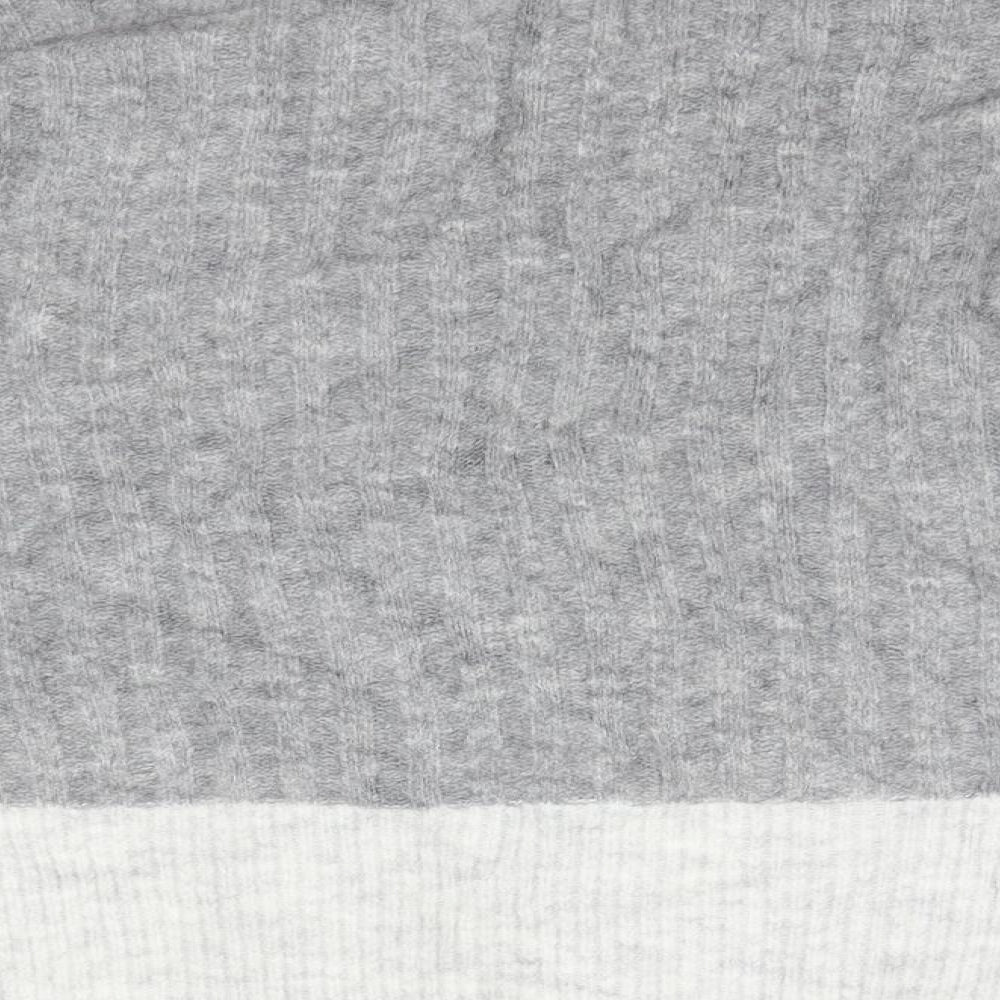 Primark Womens Grey Round Neck  Acrylic Pullover Jumper Size M