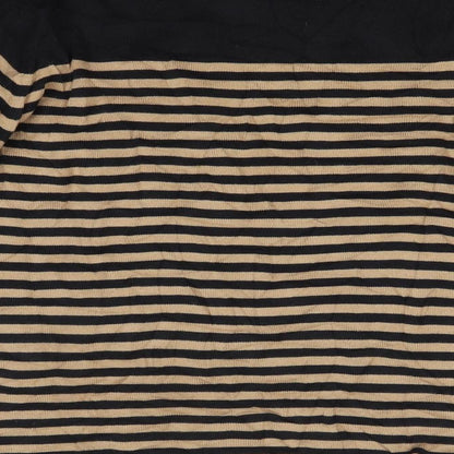 Isle Womens Brown Round Neck Striped 100% Cotton Pullover Jumper Size L