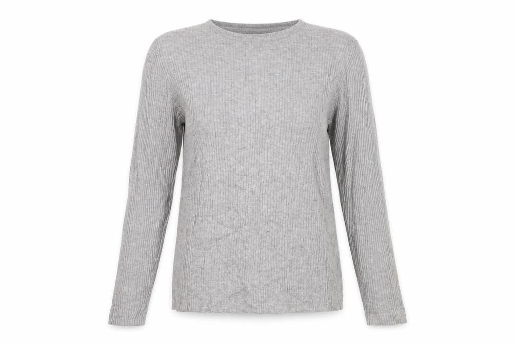 New Look Womens Grey Round Neck  Viscose Pullover Jumper Size 12