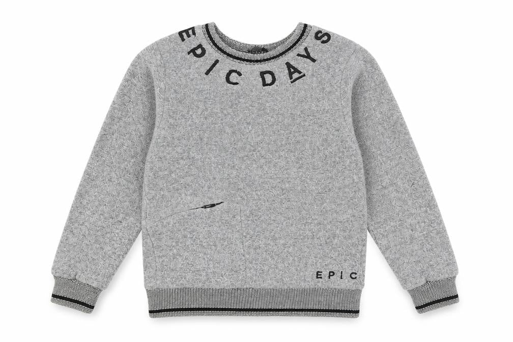 George Boys Grey Round Neck  Cotton Pullover Jumper Size 2-3 Years