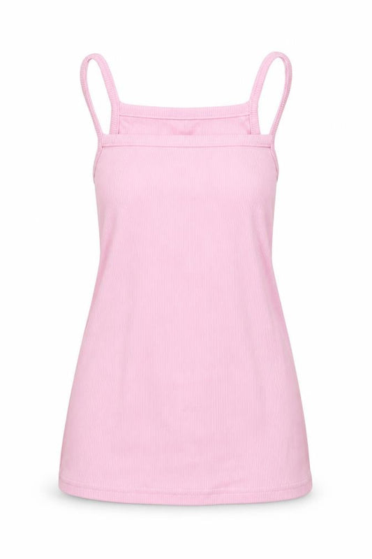 New Look Womens Pink  Cotton Camisole Tank Size 8 Square Neck