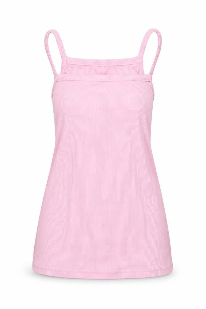 New Look Womens Pink  Cotton Camisole Tank Size 8 Square Neck