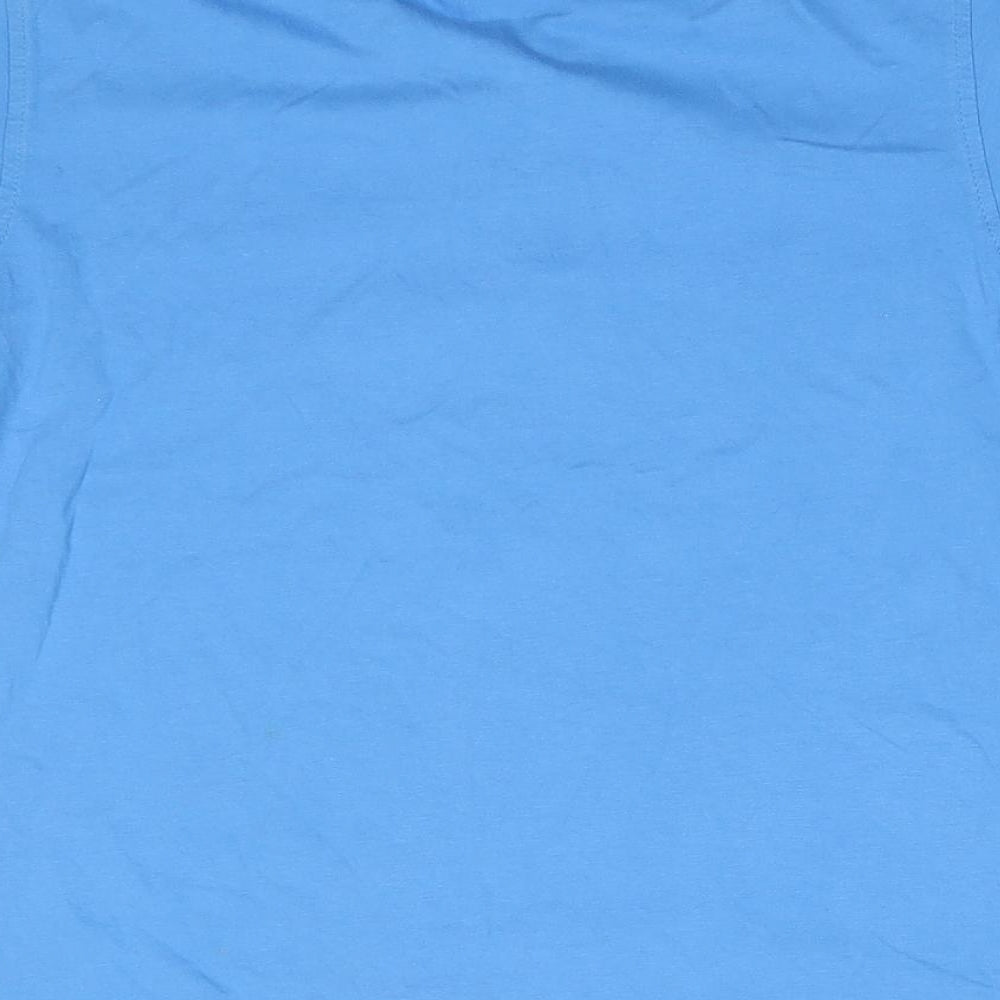 George Boys Blue  100% Cotton Basic T-Shirt Size 7-8 Years Round Neck