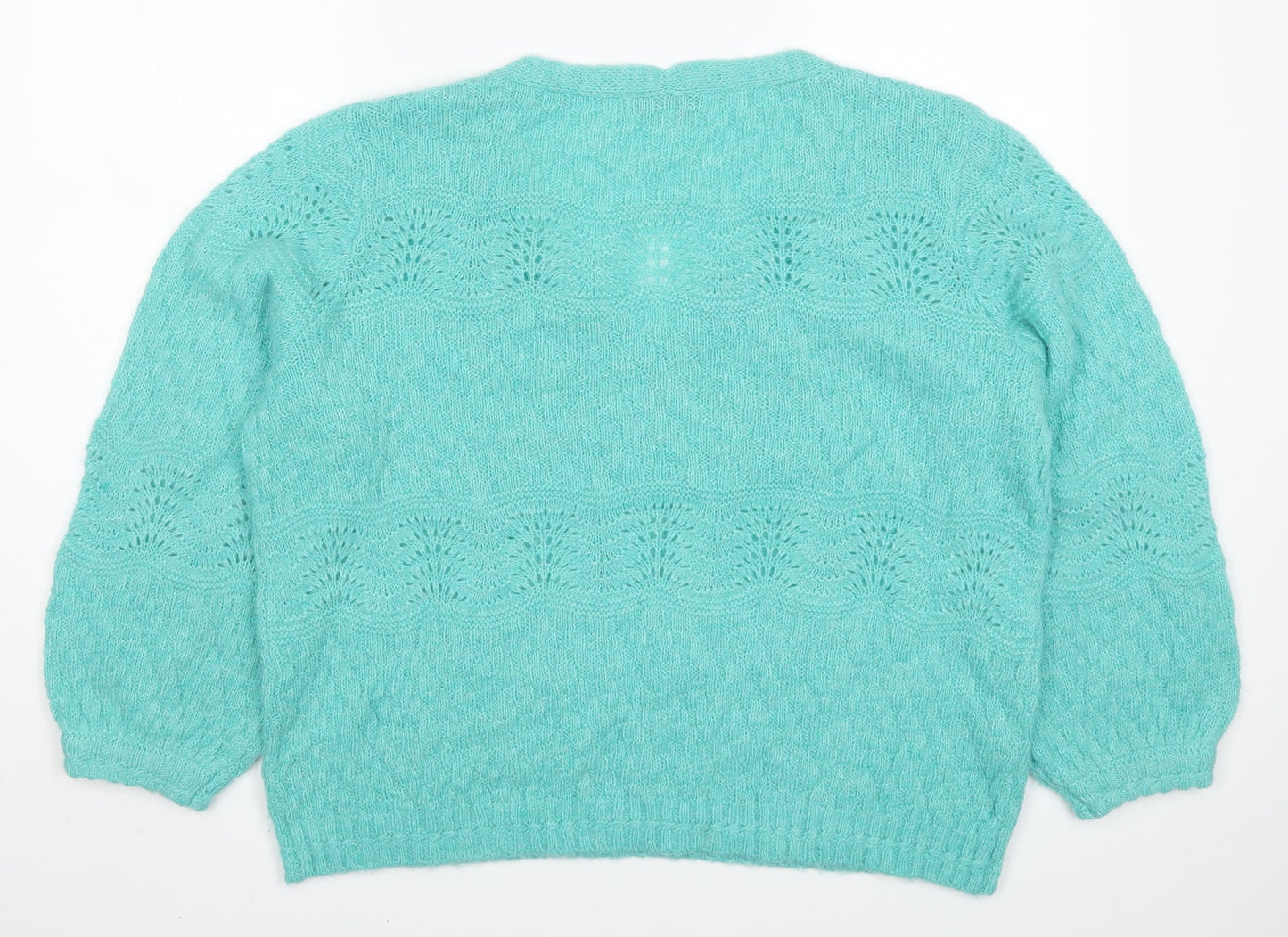 NEXT Womens Green Round Neck  Nylon Pullover Jumper Size L