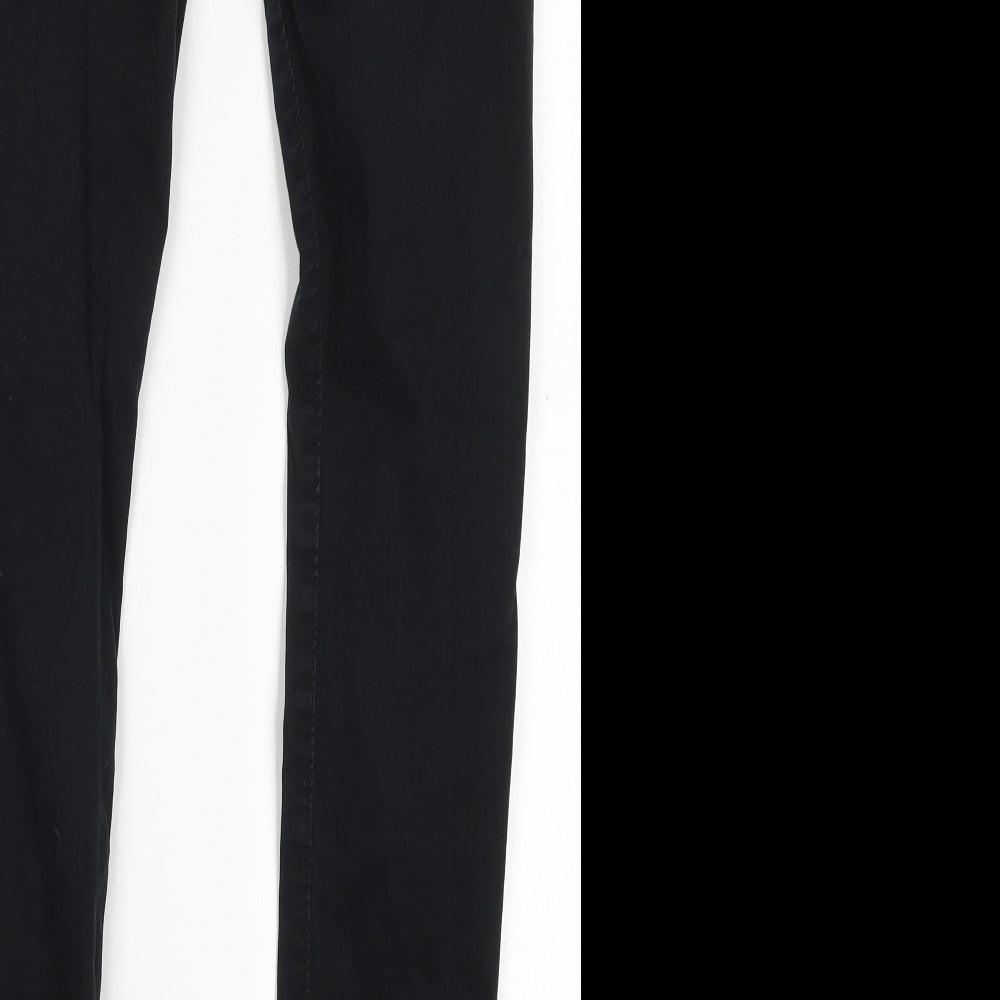 Noisy may Womens Black  Cotton Trousers  Size XS L30.5 in Regular Button