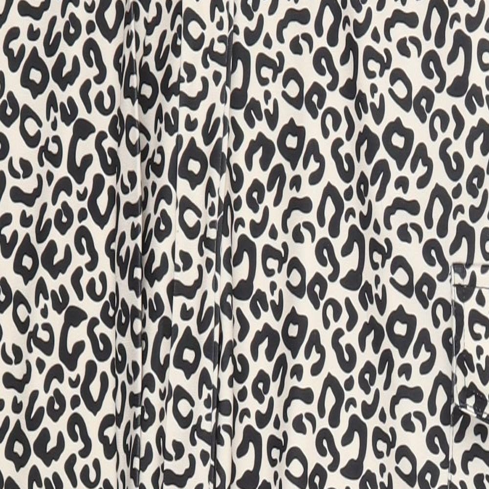 Preworn Womens Beige Animal Print Polyester Trousers  Size M L26 in Regular