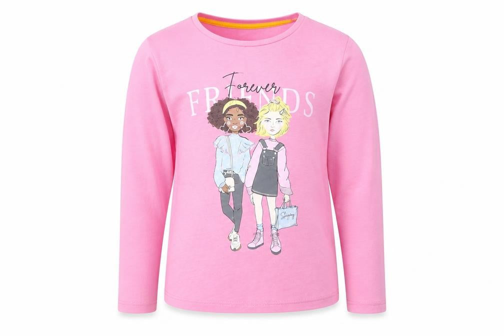 Matalan Girls Pink  100% Cotton Basic T-Shirt Size 7 Years Round Neck