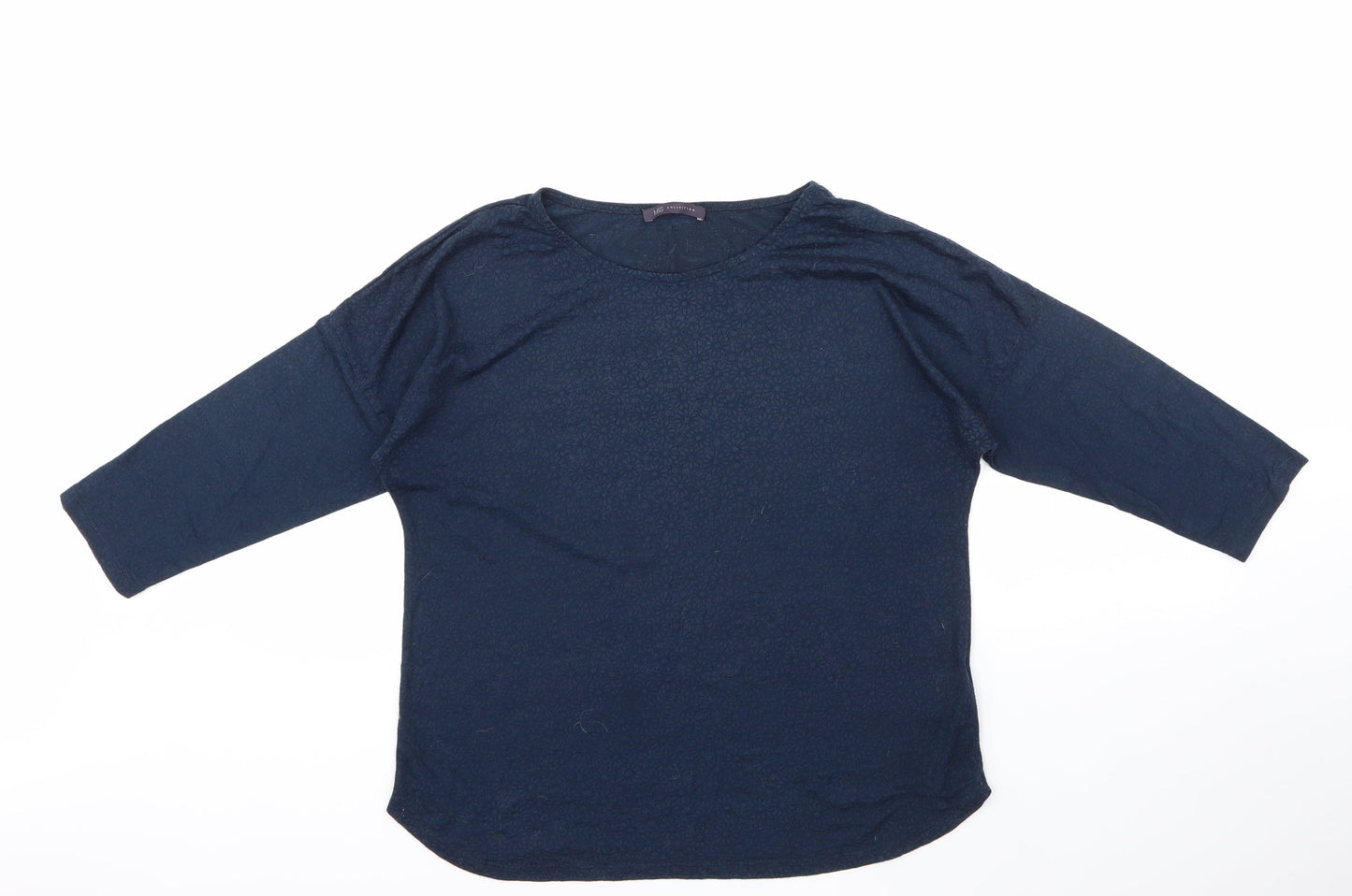 Marks and Spencer Womens Blue Round Neck  Polyester Pullover Jumper Size 14