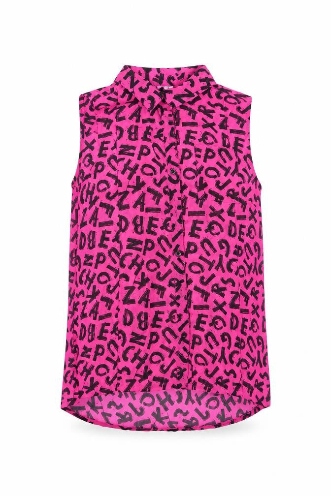 F&F Girls Multicoloured Animal Print 100% Polyester Basic Button-Up Size 12-13 Years Collared