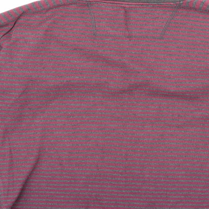 ethelaustin Mens Multicoloured Round Neck Striped Polyester Pullover Jumper Size M