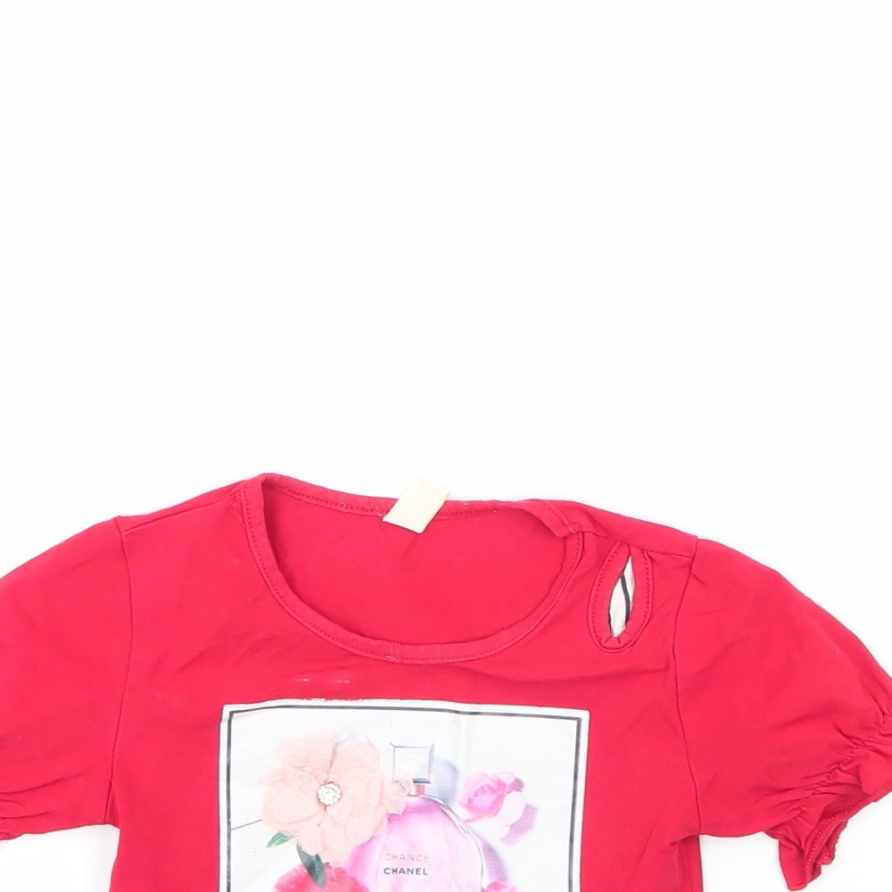g&i Girls Multicoloured Striped 100% Polyester Basic T-Shirt Size 2 Years Round Neck