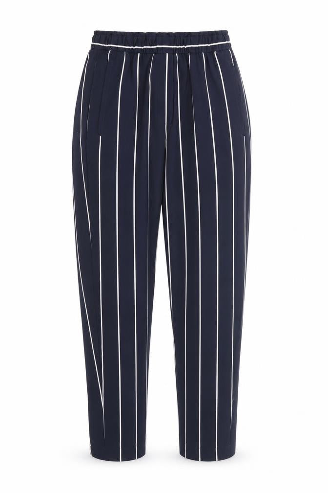 H&M Womens Multicoloured Striped Polyester Trousers  Size 6 L23 in Regular