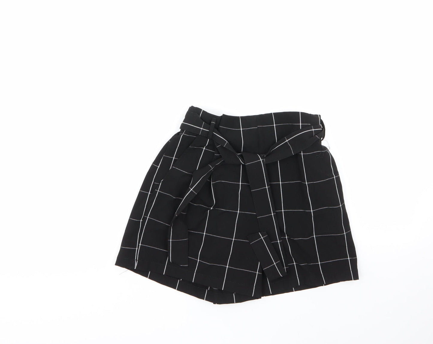 pull &bear Womens Multicoloured Check Vinyl Cut-Off Shorts Size 26 L6 in Regular