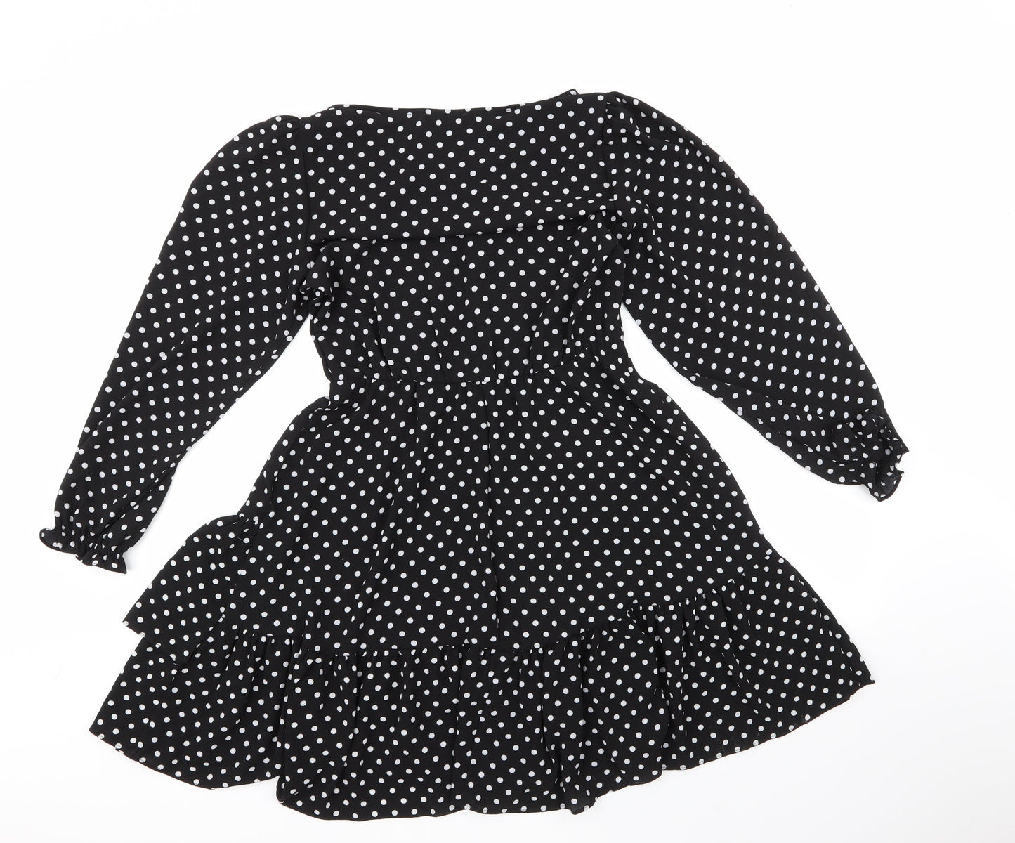 Matalan Womens Multicoloured Polka Dot Polyester Fit & Flare  Size 10  V-Neck