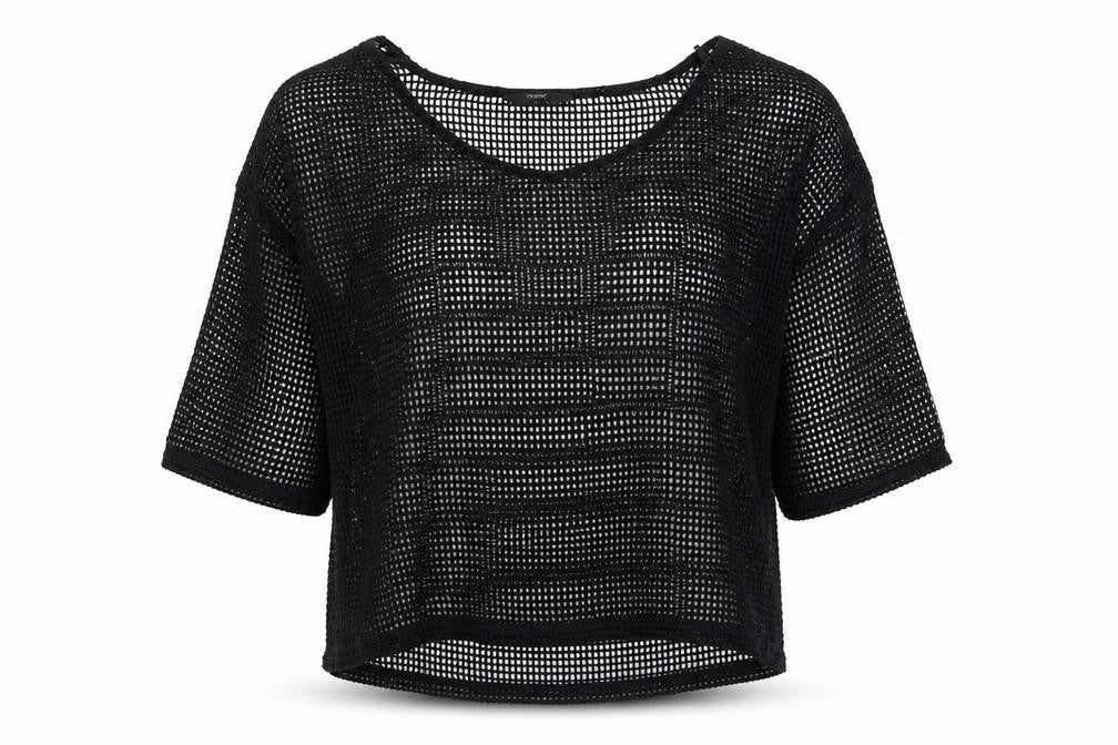 NEXT Womens Black  Polyester Basic Blouse Size 12 Round Neck