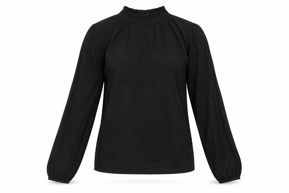 Marks & Spencer Womens Black  Viscose Basic Blouse Size 8 Round Neck