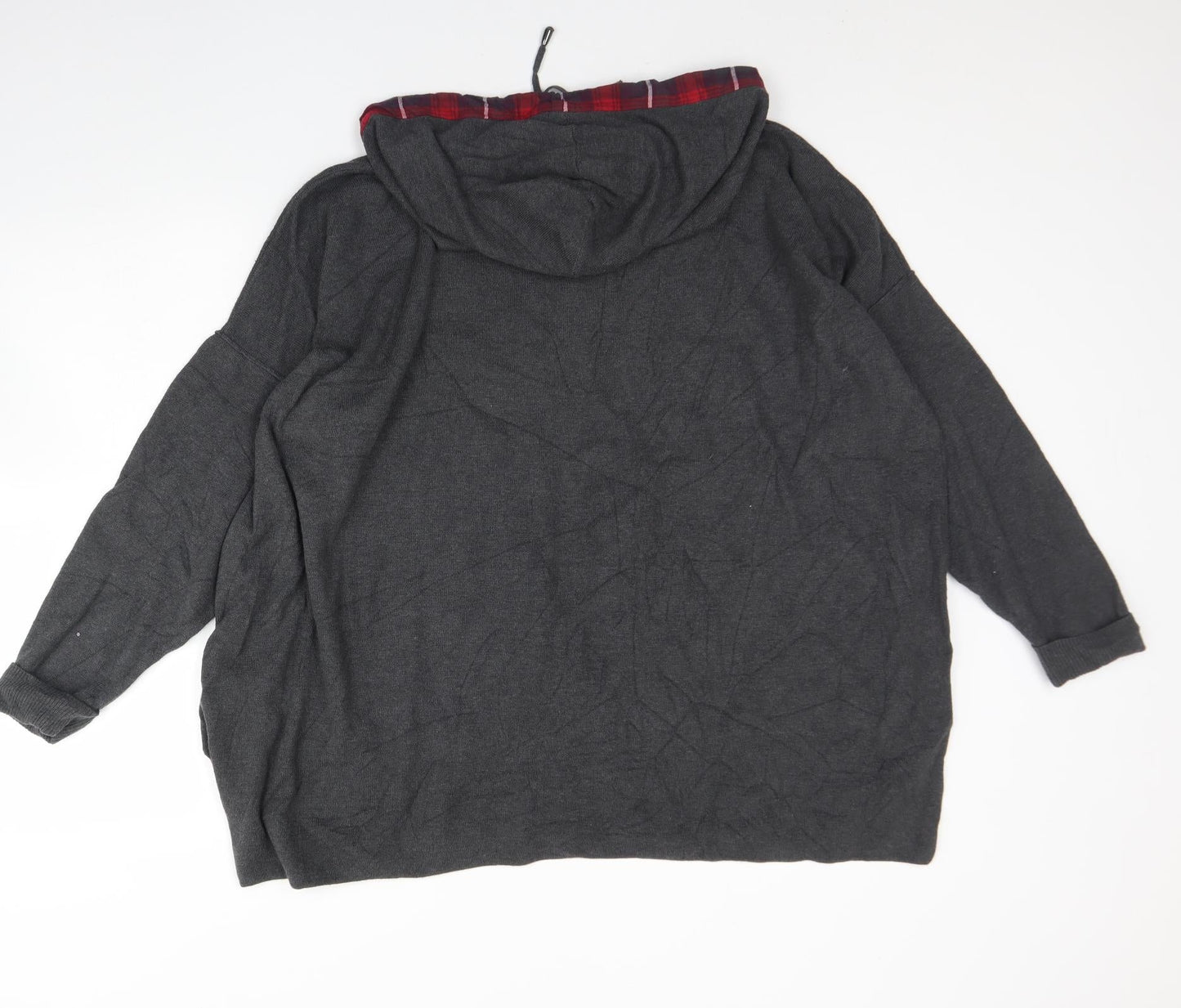 NEXT Womens Grey  Cotton Pullover Hoodie Size 10