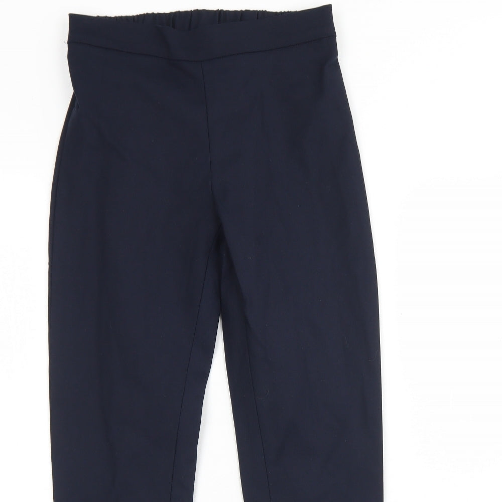 Preworn Womens Blue  Cotton Trousers  Size S L26 in Regular