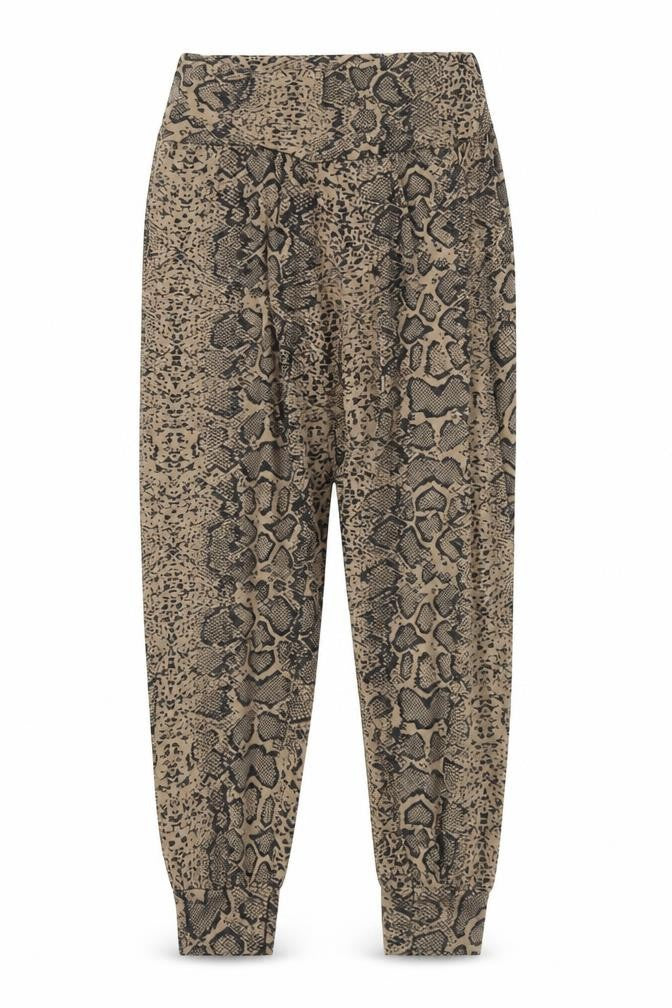 Preworn Girls Brown Animal Print Polyester Capri Trousers Size 11 Years  Regular