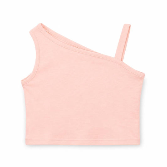 Matalan Girls Orange  Cotton Basic T-Shirt Size 4 Years One Shoulder
