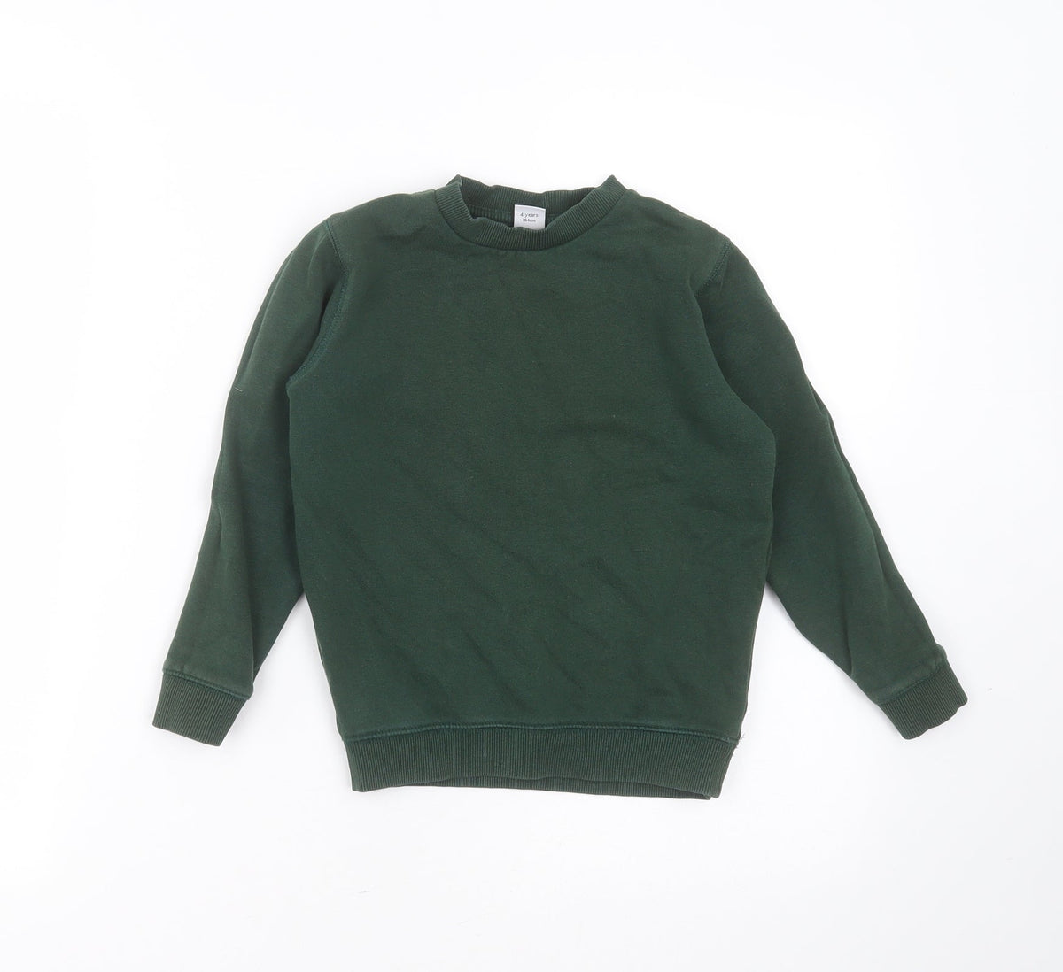 TU Boys Green  Cotton Pullover Sweatshirt Size 4 Years   - school
