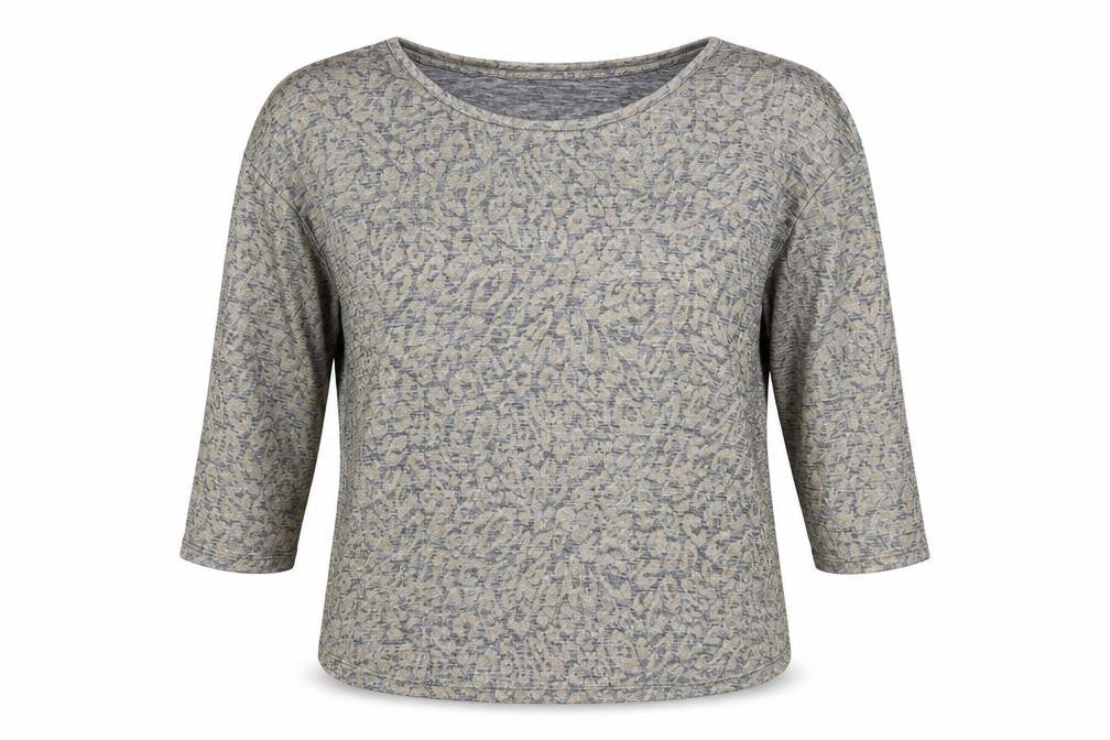 NEXT Womens Silver Round Neck Animal Print Polyester Pullover Jumper Size 14