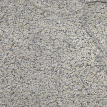 Next Womens Silver Round Neck Animal Print Polyester Pullover Jumper Size 14