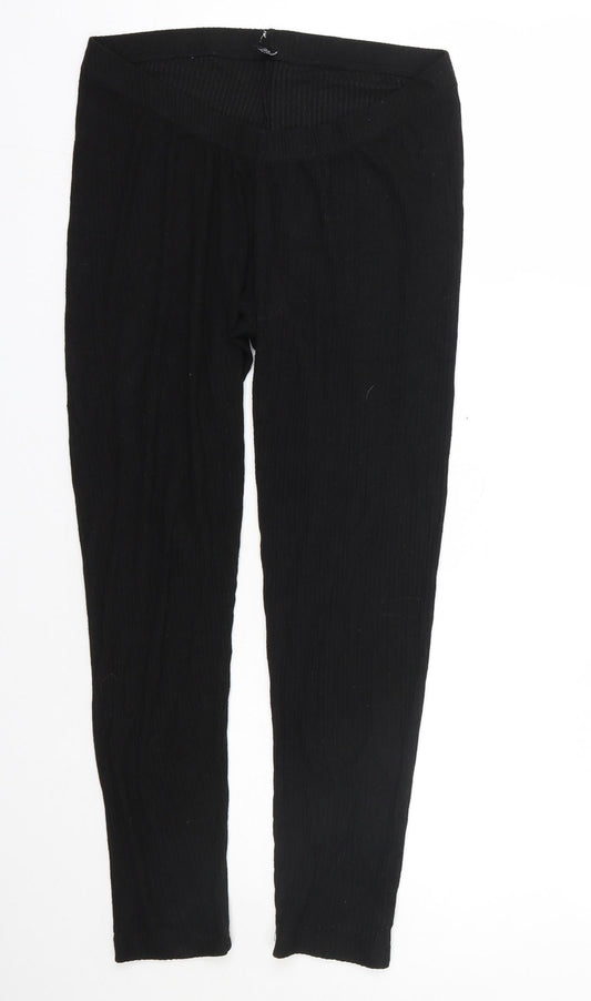 ASOS Womens Black  Viscose Jogger Trousers Size 12 L24 in Regular