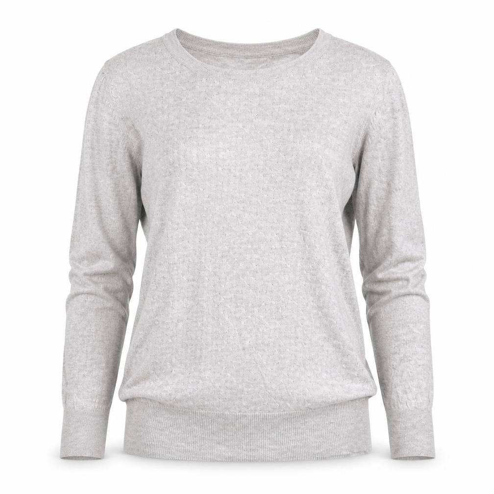 H&M Womens Grey Crew Neck  Viscose Pullover Jumper Size M