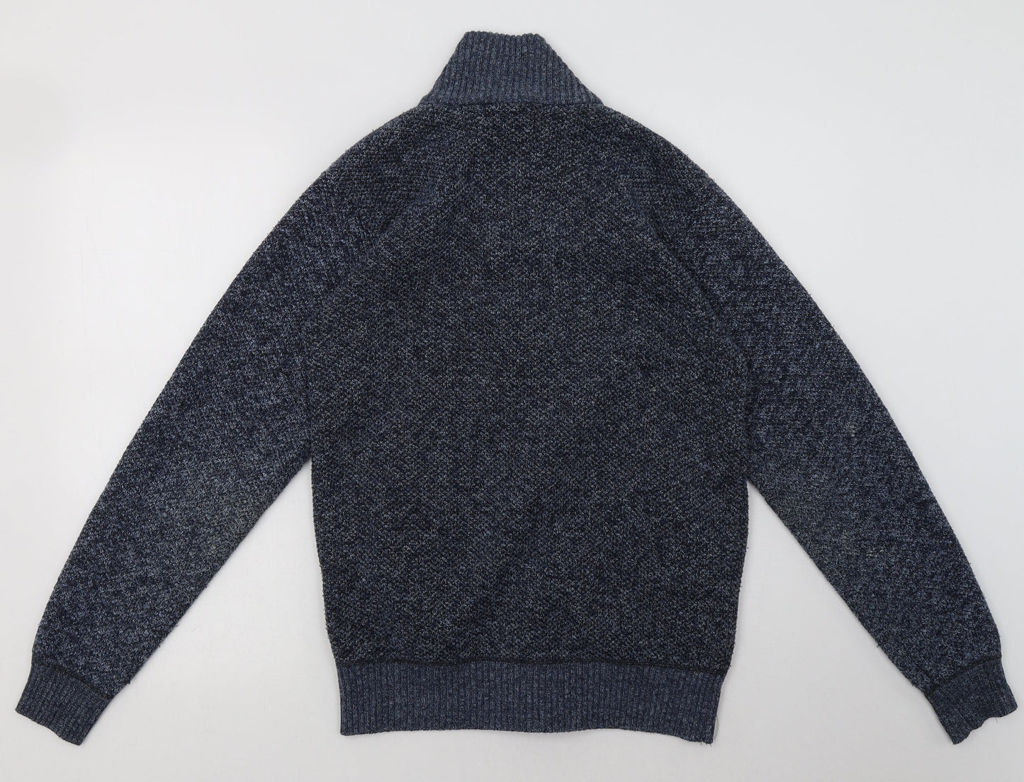 Paloma Mens Blue  Acrylic Full Zip Sweatshirt Size M