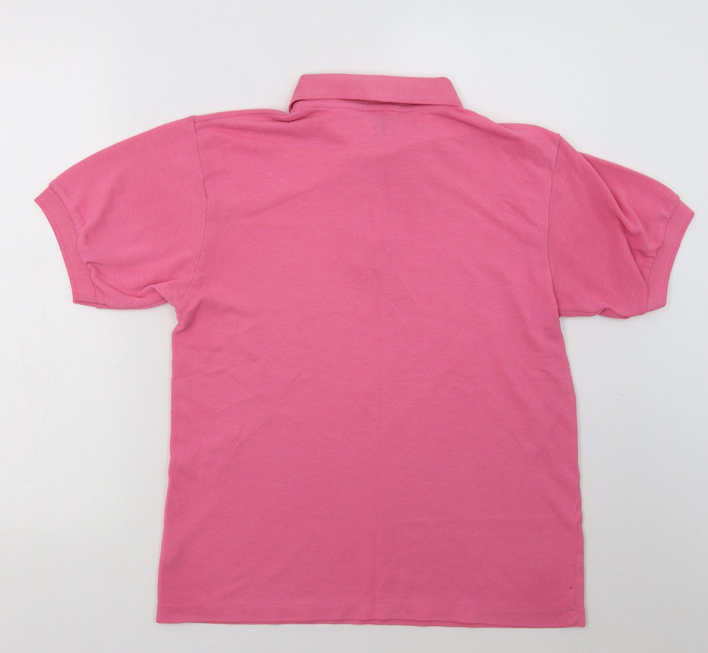 Casual Club Womens Pink  Polyester Basic Polo Size S Collared