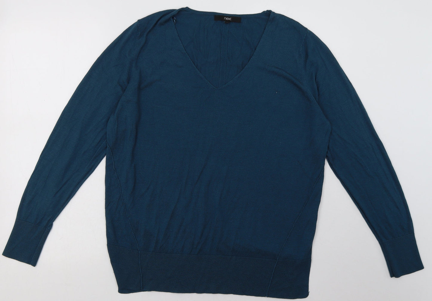NEXT Womens Green  Viscose Pullover Sweatshirt Size 16  Pullover