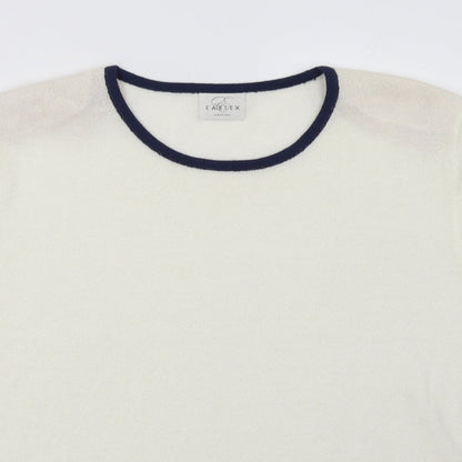 Eastex Womens White Geometric Acrylic Pullover Sweatshirt Size 14  Pullover