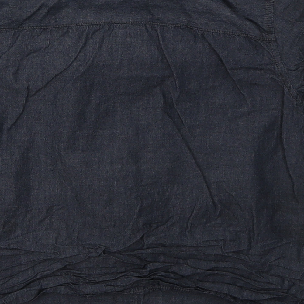Peacocks Boys Blue  Cotton Basic Button-Up Size 7-8 Years Collared Button