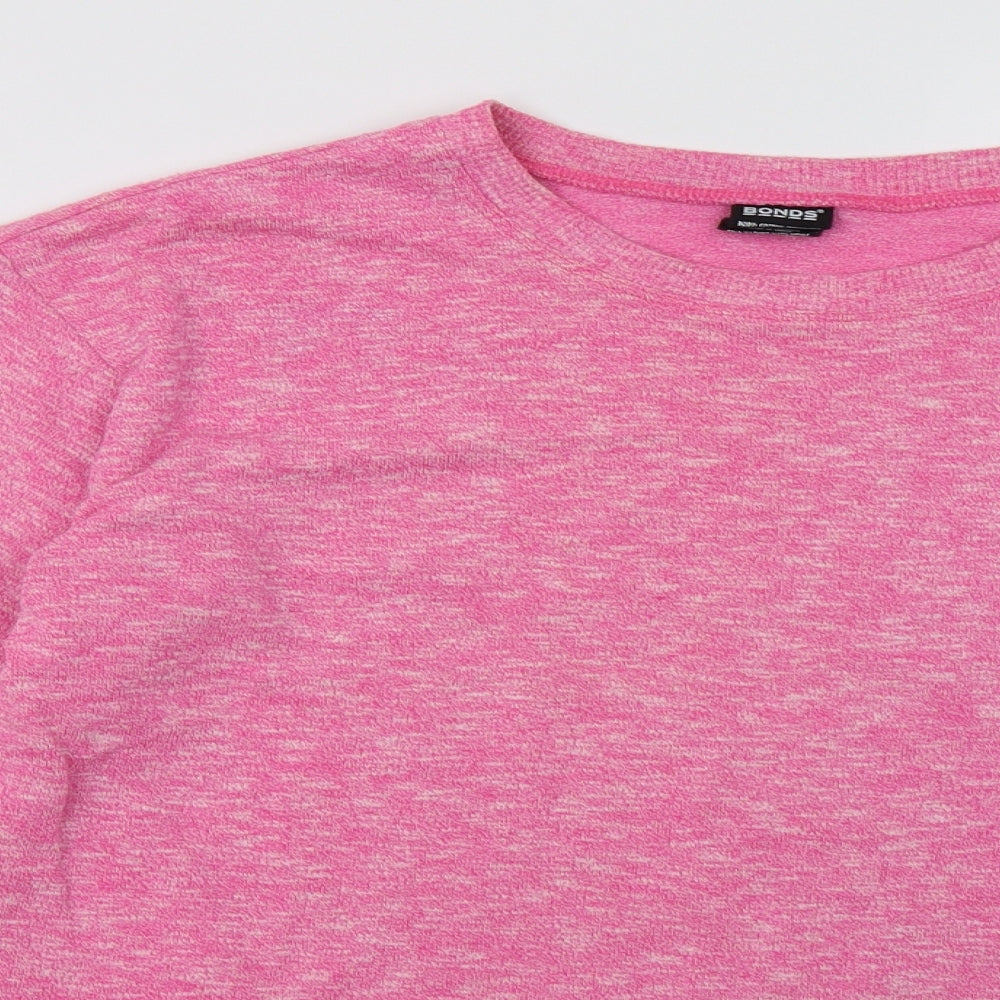 Bonds Womens Pink  Cotton Pullover Sweatshirt Size S  Pullover