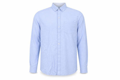 larsson & co Mens Blue  Cotton  Button-Up Size M Collared Button