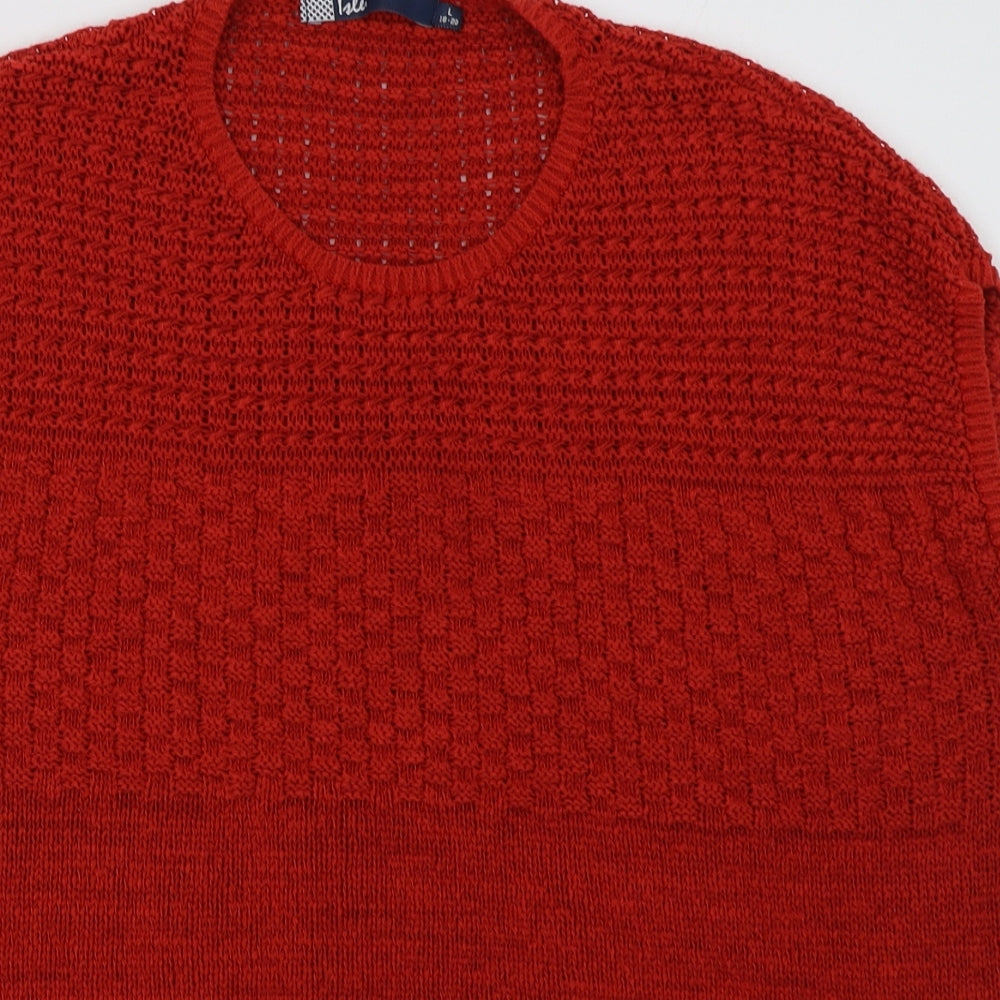EWM Womens Red  Acrylic Pullover Sweatshirt Size L  Pullover