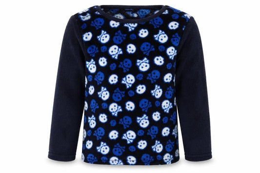 b&m Boys Blue Geometric Polyester  Pyjama Top Size 7-8 Years  Pullover - Skull Print