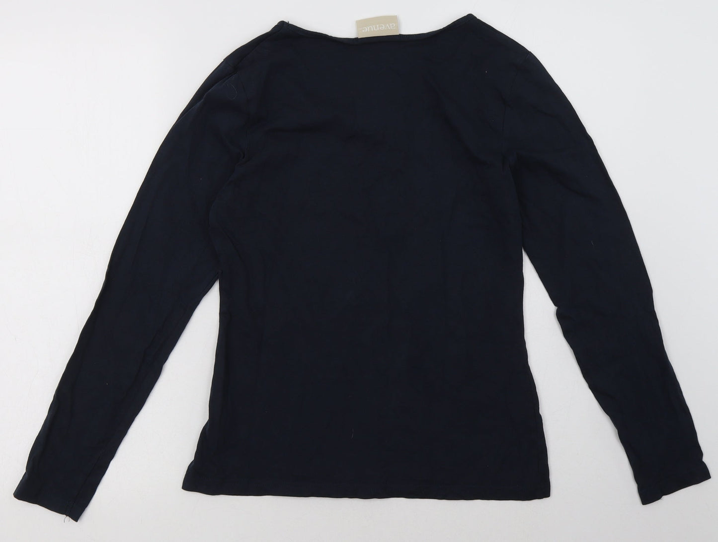 Avenue Womens Blue  Cotton Pullover Sweatshirt Size S  Pullover