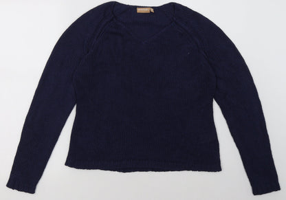 Avenue Womens Blue  Acrylic Pullover Sweatshirt Size S  Pullover