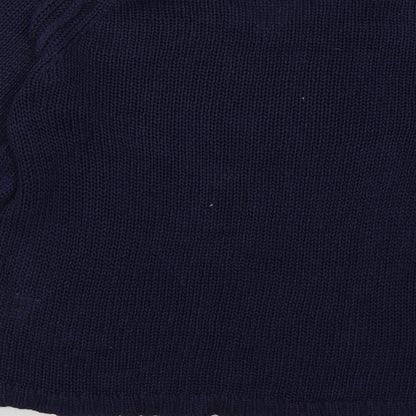 Avenue Womens Blue  Acrylic Pullover Sweatshirt Size S  Pullover