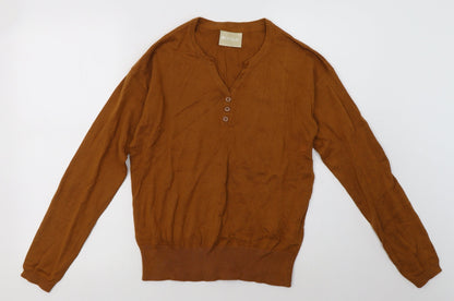 Preloved Avenue Womens Brown  Cotton Pullover Sweatshirt Size 10  Pullover - Front