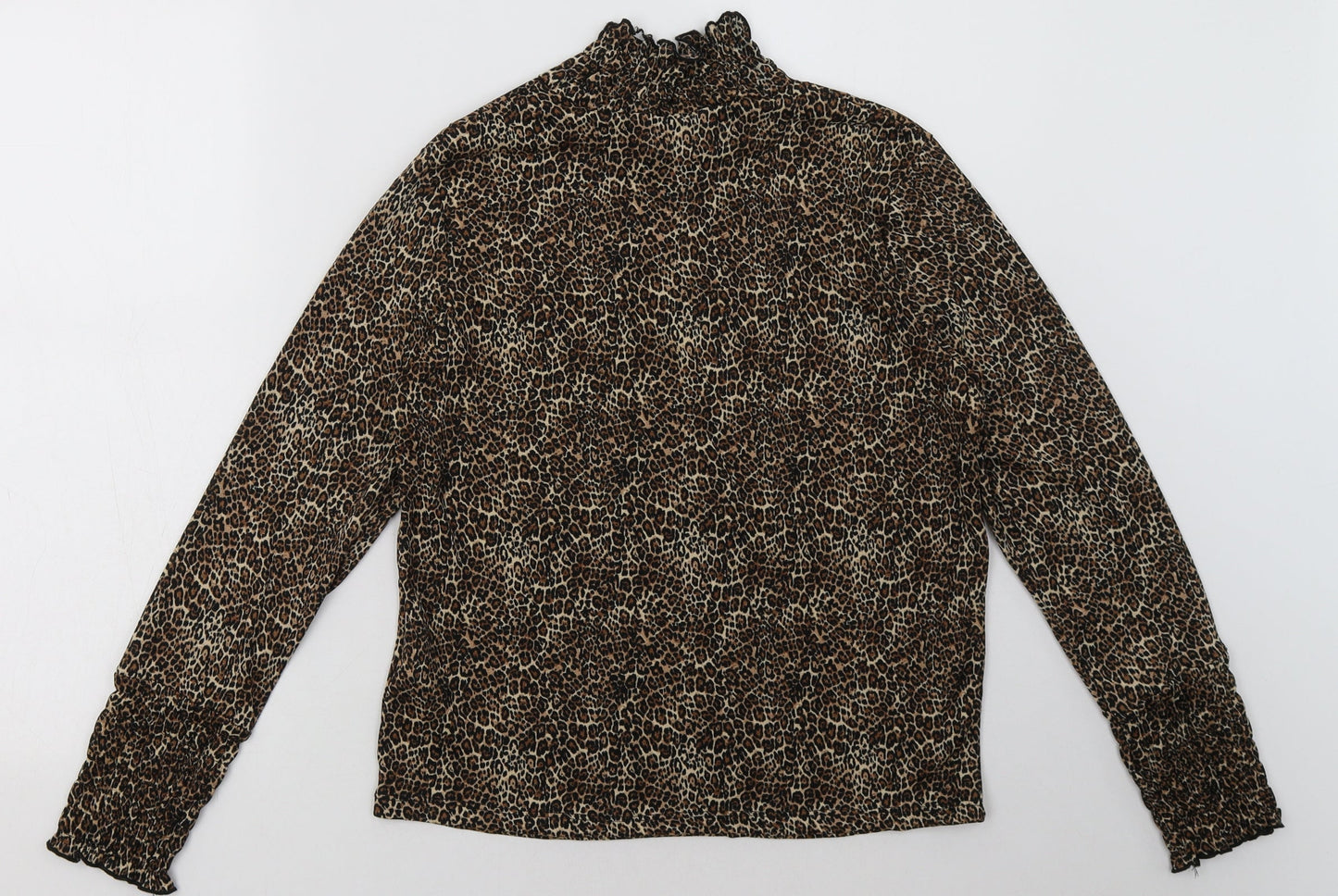Primark Womens Brown Animal Print Polyester Pullover  Size 8  Pullover