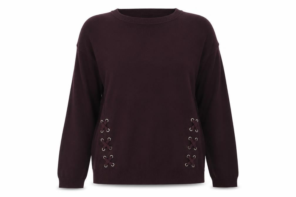 Select Womens Purple  Acrylic Pullover Sweatshirt Size 10  Pullover