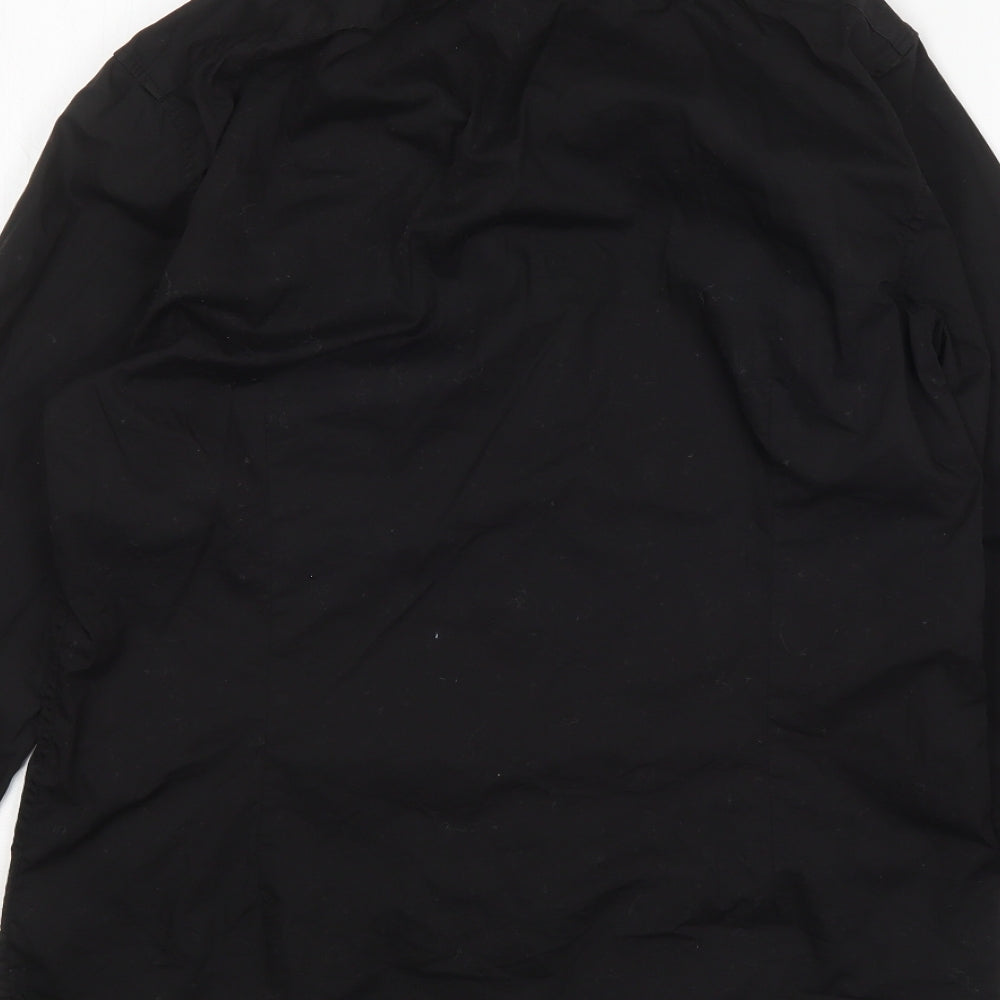 Antony Morato Mens Black  Cotton  Button-Up Size M Collared