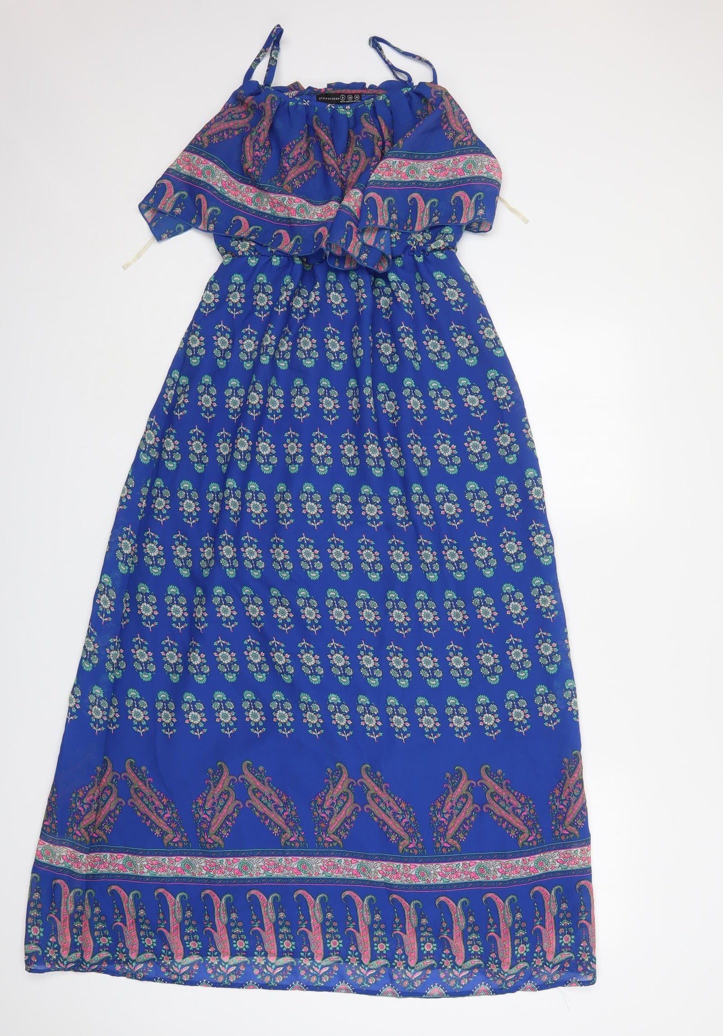 Atmosphere Womens Multicoloured Paisley Polyester A-Line  Size 8  Off the Shoulder