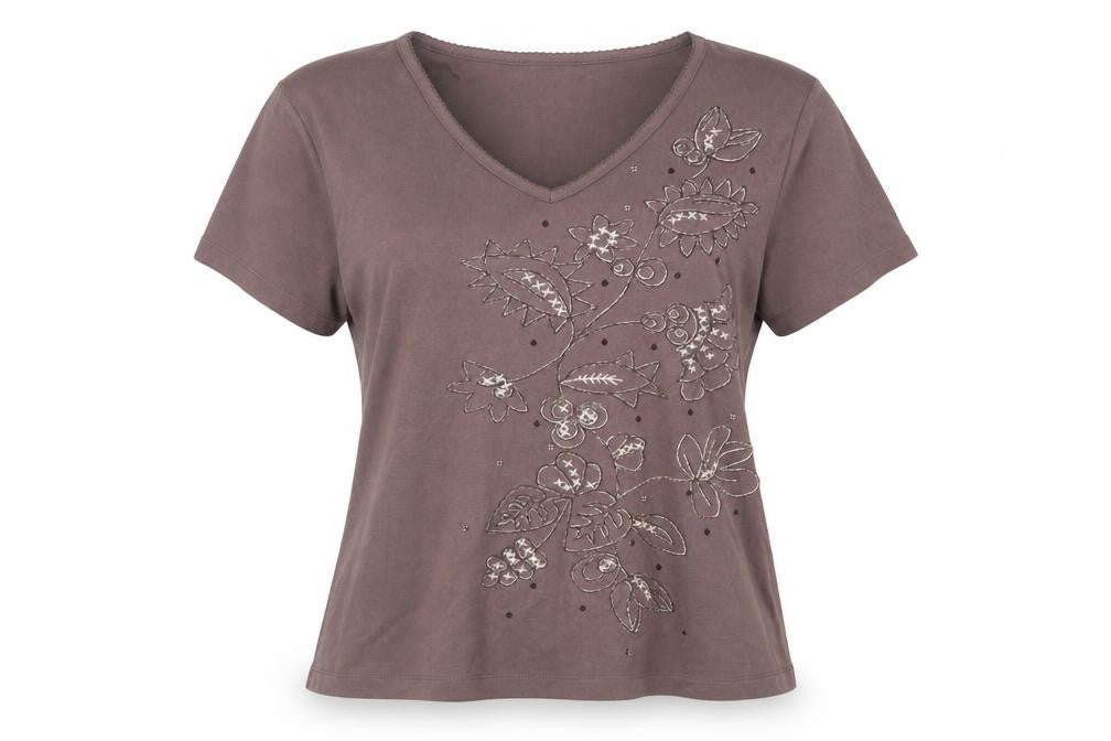BM Womens Blue  Polyester Basic Blouse Size L V-Neck