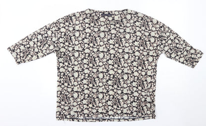 Marks & Spencer Womens Multicoloured Round Neck Floral Polyester Pullover Jumper Size 18